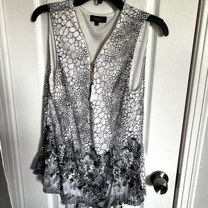 Papillon black & white top, never worn bought at boutique!